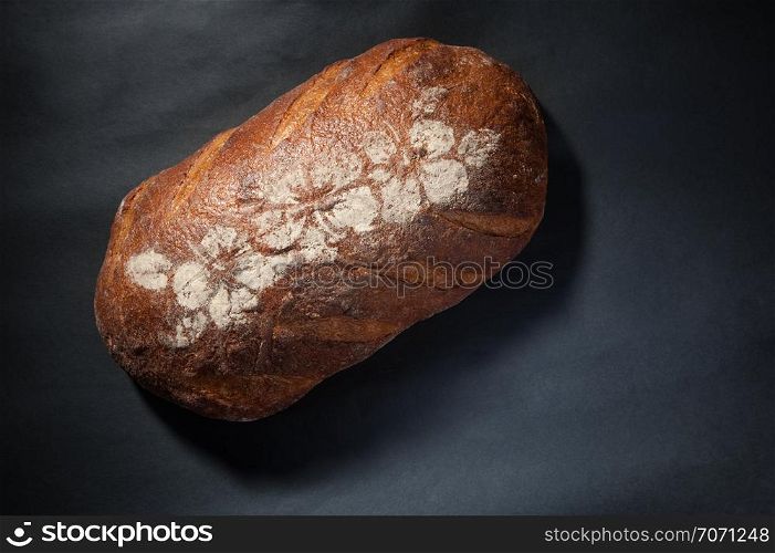 fig bread on dark background