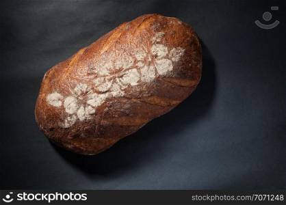 fig bread on dark background