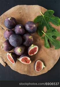 Figs on a black background