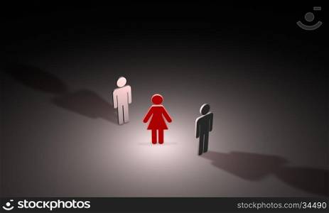 Figures of people. Available in high-resolution and several sizes to fit the needs of your project. 3D illustration
