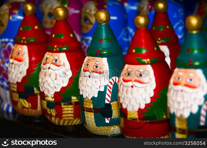 Figurines of Santa Claus, Nanjing, Jiangsu Province, China