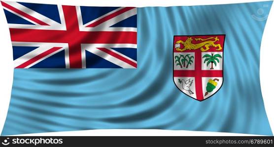 Fijian national official flag. Patriotic symbol, banner, element, background. Correct colors. Flag of Fiji waving, isolated on white, 3d illustration