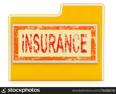 File Insurance Representing Correspondence Folders And Business