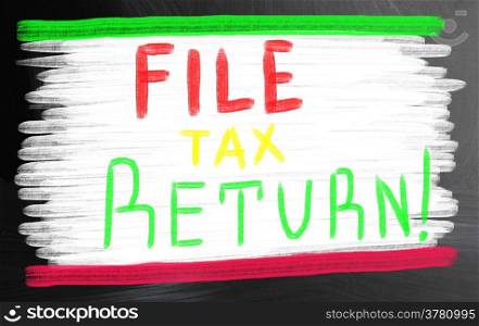 file tax return concept