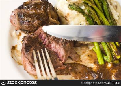 Filet mignon steak on a plate