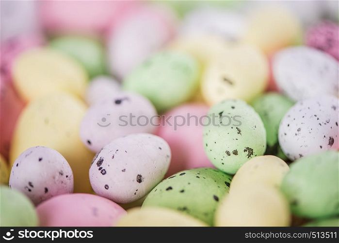 Filled frame of colorfull easter eggs easter spring concept