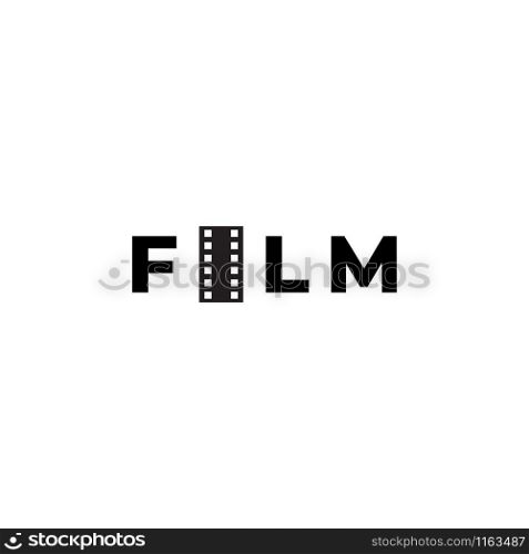 Film logo design template vector isolated illustration