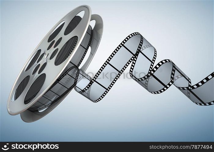 Film reel . Clipping path included