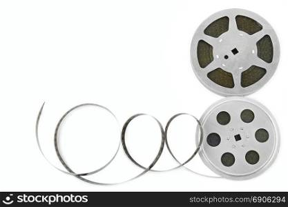 Film strip isolated on white background. Free space for text.