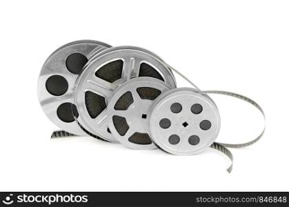 Film strip isolated on white background. Retro objects.