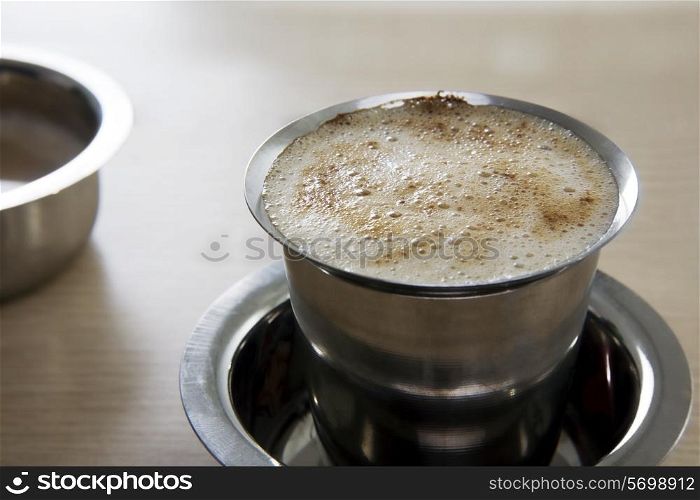Filter coffee served in a tumbler