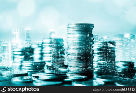 Finance and money technology background concept of business prosperity and asset management . Creative graphic show economy and financial growth by investment in valuable asset to gain wealth profit .. Finance and money technology background concept of business prosperity and asset