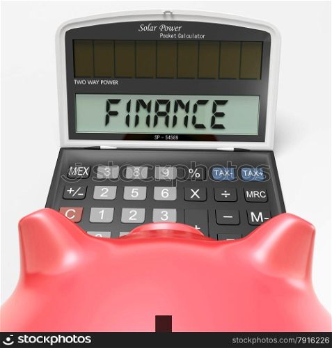 Finance Calculator Showing Money, Commerce And Accounting