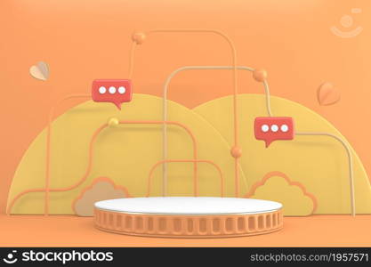 Finance colorful minimalist, mockup business style abstract cartoon 3d rendering