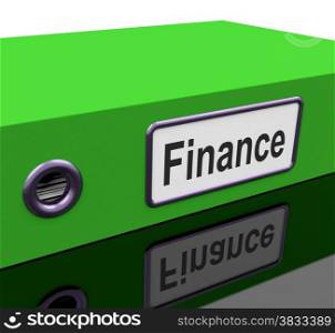 Finance File Holds Earnings And Investment Documents. Finance File Holding Earnings And Investment Documents