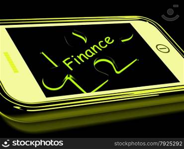 . Finance Smartphone Meaning Credit And Loan Money