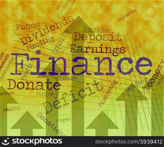 Finance Word Indicating Figures Finances And Commerce