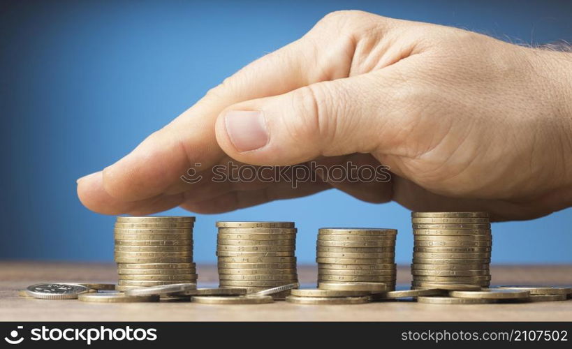 finances arrangement with bunch coins