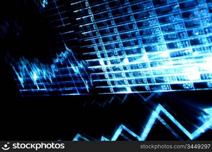 financial abstract background in fast motion