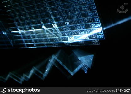 financial abstract background in fast motion