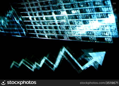 financial abstract background in fast motion