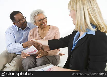 Financial Advisor Assisting Senior Couple