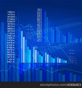financial and business chart and graphs as symbols of growth