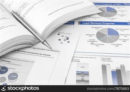 financial charts and graph, business concept and ideas