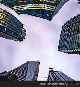 Financial skyscraper buildings in Charlotte North Carolina USA