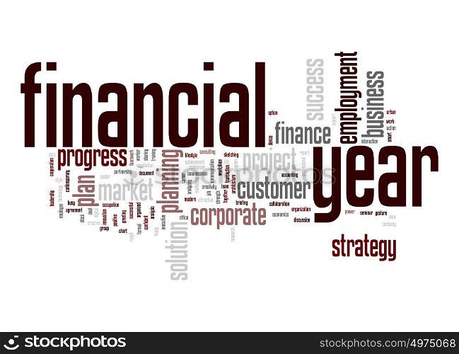 Financial year word cloud