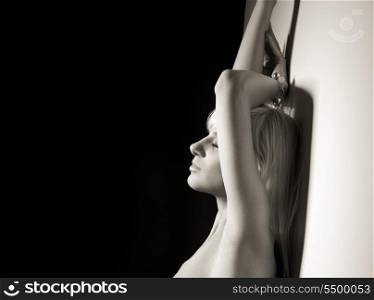 fine art style picture of beautiful naked woman