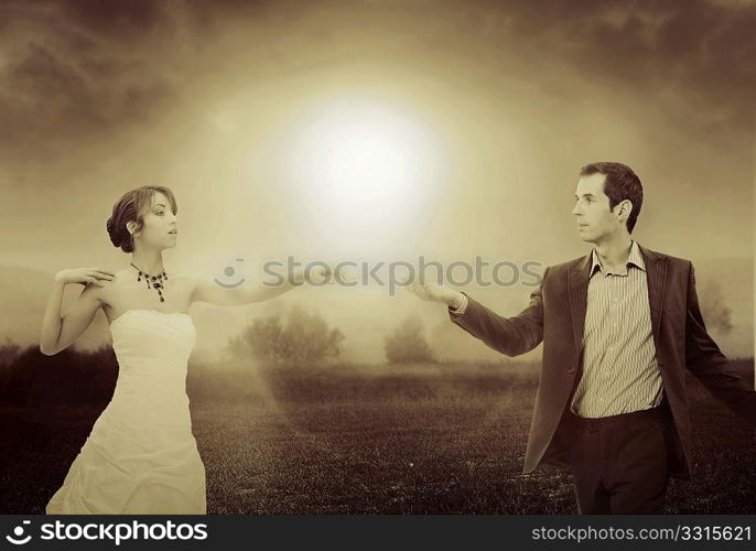 Fine art style wedding photo