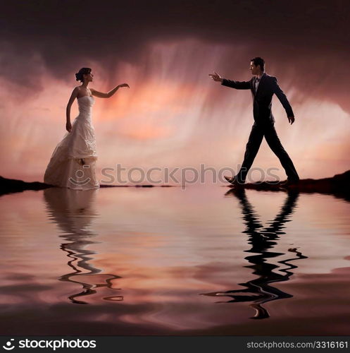 Fine art style wedding photo