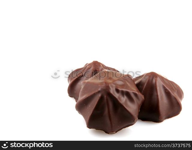 Fine Chocolates On White Background