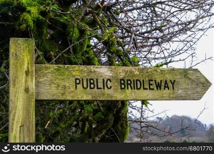 Finger post Public Bridleway