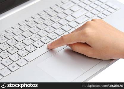 finger pushing the space bar button of keyboard