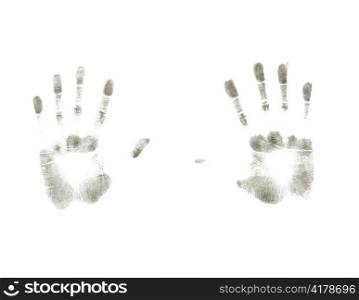 fingerprints isolated on white background