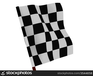 Finishing checkered flag. 3d