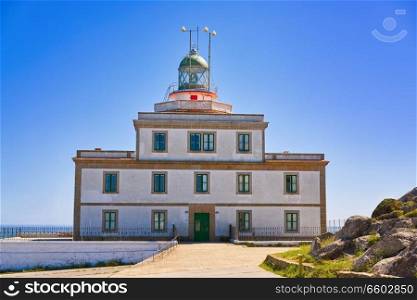 Finisterre lighthouse Fisterra at the end of Saint James way in Galicia Spain