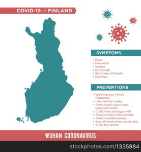 Finland Europe Country Map. Covid-29, Corona Virus Map Infographic Vector Template EPS 10.