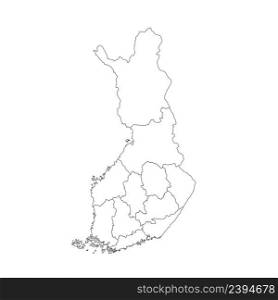 Finland outline map isolated on a white background. Stock vector. Finland outline map isolated on a white background.