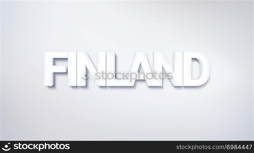 Finland, text design. calligraphy. Typography poster. Usable as Wallpaper background