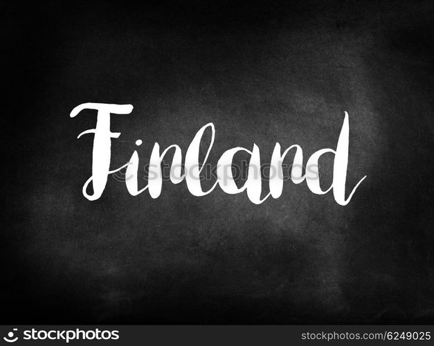 Finland written on a blackboard