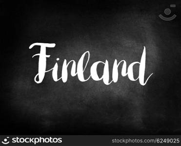 Finland written on a blackboard