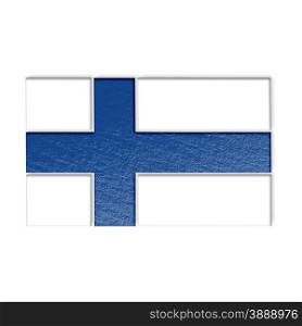 finnish flag isolated on white stylized illustration.
