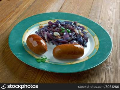 Finnish sausages with sauerkraut