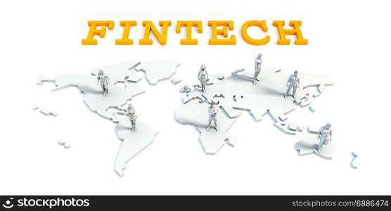 Fintech Concept with a Global Business Team. Fintech Concept with Business Team