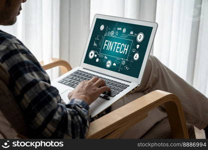 Fintech financial technology software for modish business to analyze marketing strategy. Fintech financial technology software for modish business