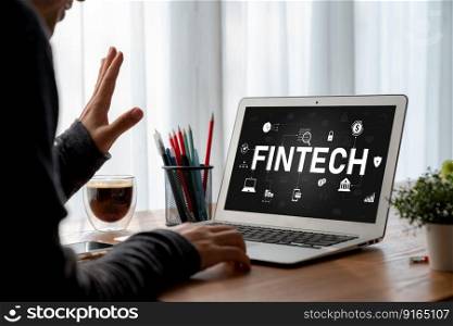 Fintech financial technology software for modish business to analyze marketing strategy. Fintech financial technology software for modish business