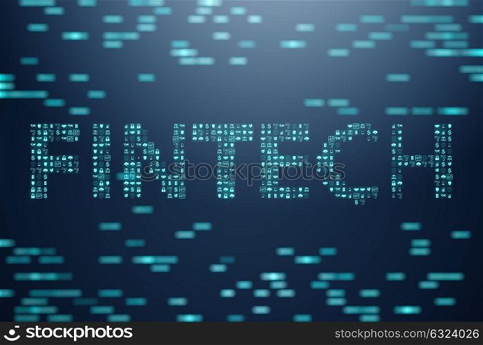 Fintech in financial technology concept